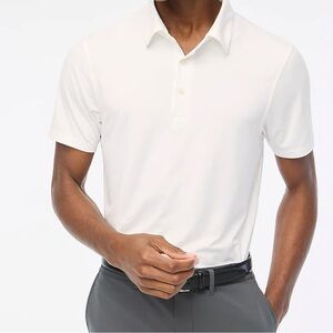JCrew performance polo shirt in white, sz XL
